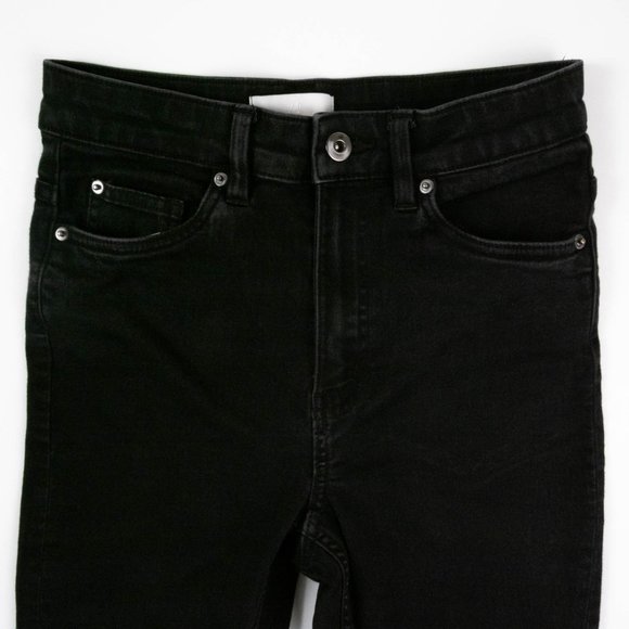 H&M black stretch cropped skinny jeans size 4 - Picture 5 of 8